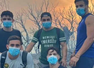 Φωτιά στη Ροδόπη: Στη μάχη της κατάσβεσης οι ποδοσφαιριστές του Πανθρακικού