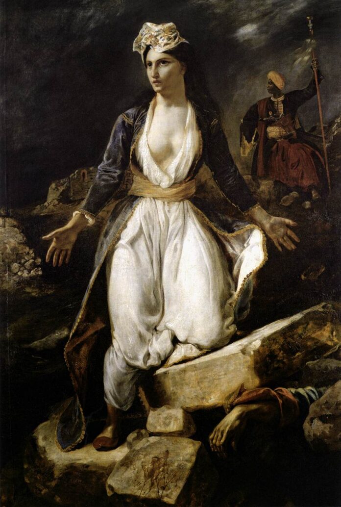 Eugène_Delacroix_-_La_Grèce_sur_les_ruines_de_Missolonghi,_1826